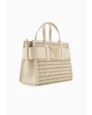 Armani Exchange Borsa a mano grande Avorio