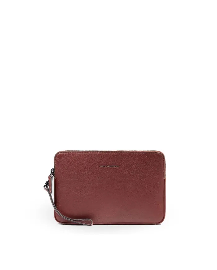 Piquadro Pochette uomo pelle Black Square Cuoio