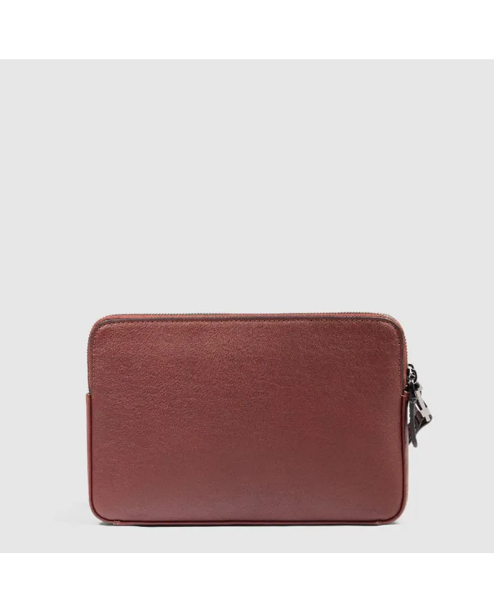 Piquadro Pochette uomo pelle Black Square Cuoio