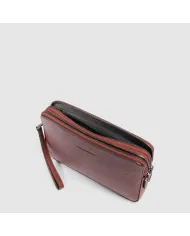 Piquadro Pochette uomo pelle Black Square Cuoio
