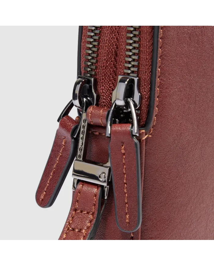 Piquadro Pochette uomo pelle Black Square Cuoio