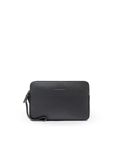 Piquadro Pochette uomo pelle Black Square Nero
