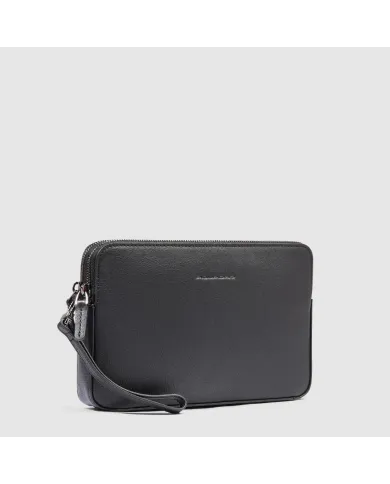 Piquadro Pochette uomo pelle Black Square Nero