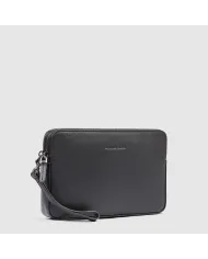 Piquadro Pochette uomo pelle Black Square Nero