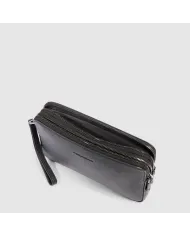 Piquadro Pochette uomo pelle Black Square Nero
