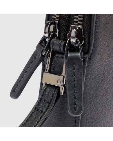 Piquadro Pochette uomo pelle Black Square Nero