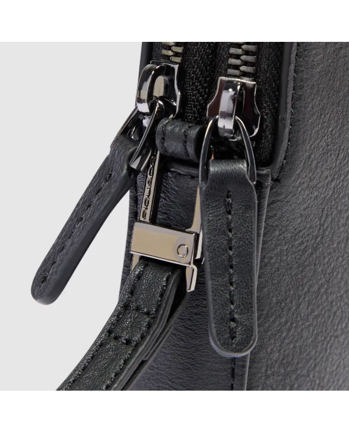 Piquadro Pochette uomo pelle Black Square Nero