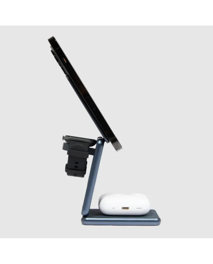 Piquadro Caricabatterie 3in1 15W con adattatore GaN 45W Grigio