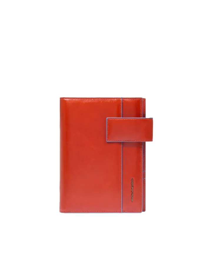 Piquadro Agenda organizer in pelle"Blue square". Cuoio