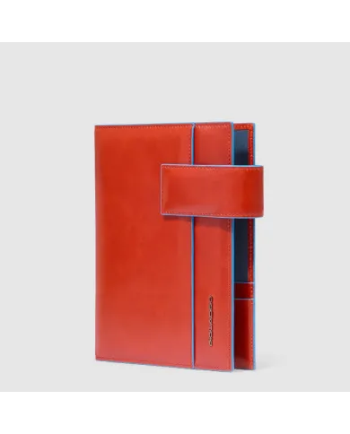 Piquadro Agenda organizer in pelle"Blue square". Cuoio