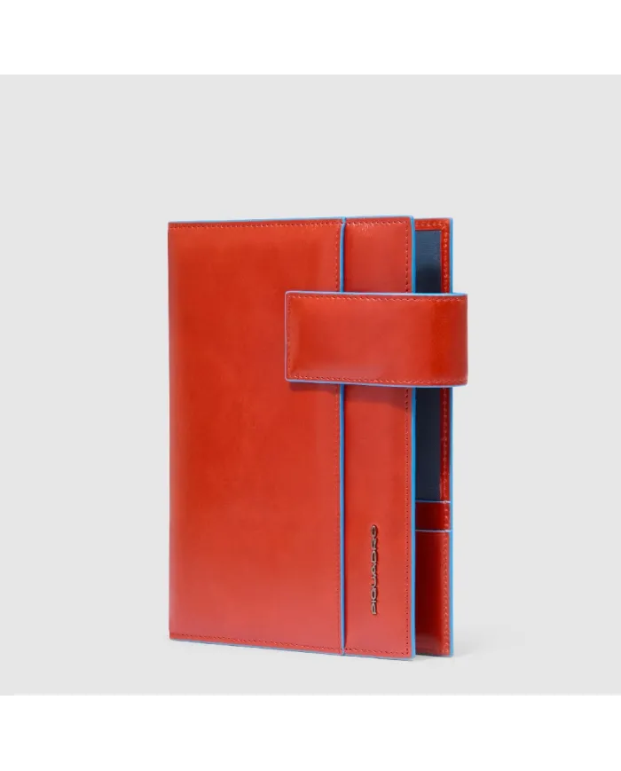 Piquadro Agenda organizer in pelle"Blue square". Cuoio