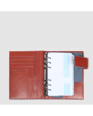 Piquadro Agenda organizer in pelle"Blue square". Cuoio