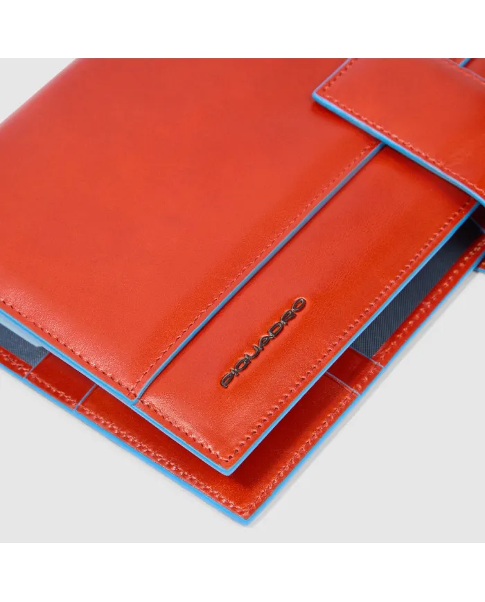 Piquadro Agenda organizer in pelle"Blue square". Cuoio