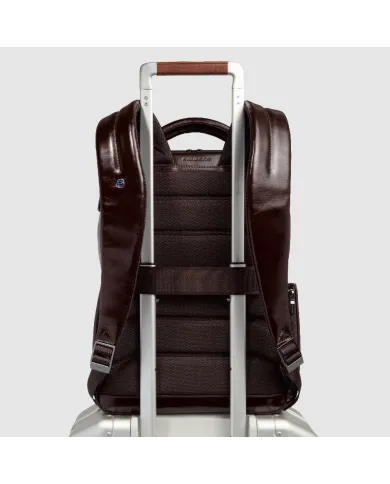 Piquadro Zaino porta pc 14" Blue square Mogano