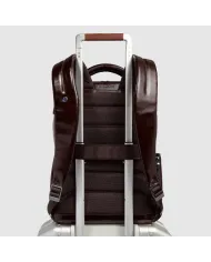 Piquadro Zaino porta pc 14" Blue square Mogano