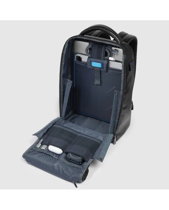 Piquadro Zaino porta pc 14" Blue square Nero
