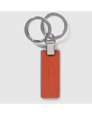 Piquadro Porta chiavi Blue square. Cuoio