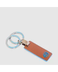 Piquadro Porta chiavi Blue square. Marrone
