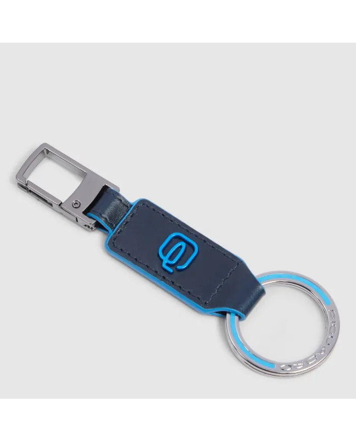 Piquadro Porta chiavi Blue square.