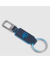 Piquadro Porta chiavi Blue square.