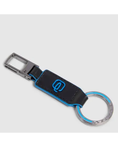 Piquadro Porta chiavi Blue square. Nero