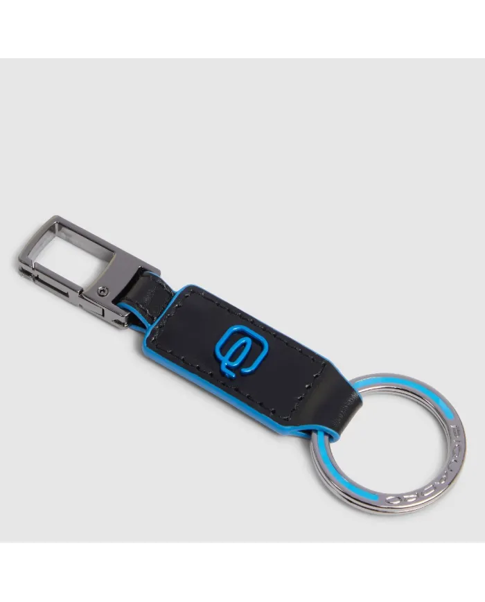 Piquadro Porta chiavi Blue square. Nero