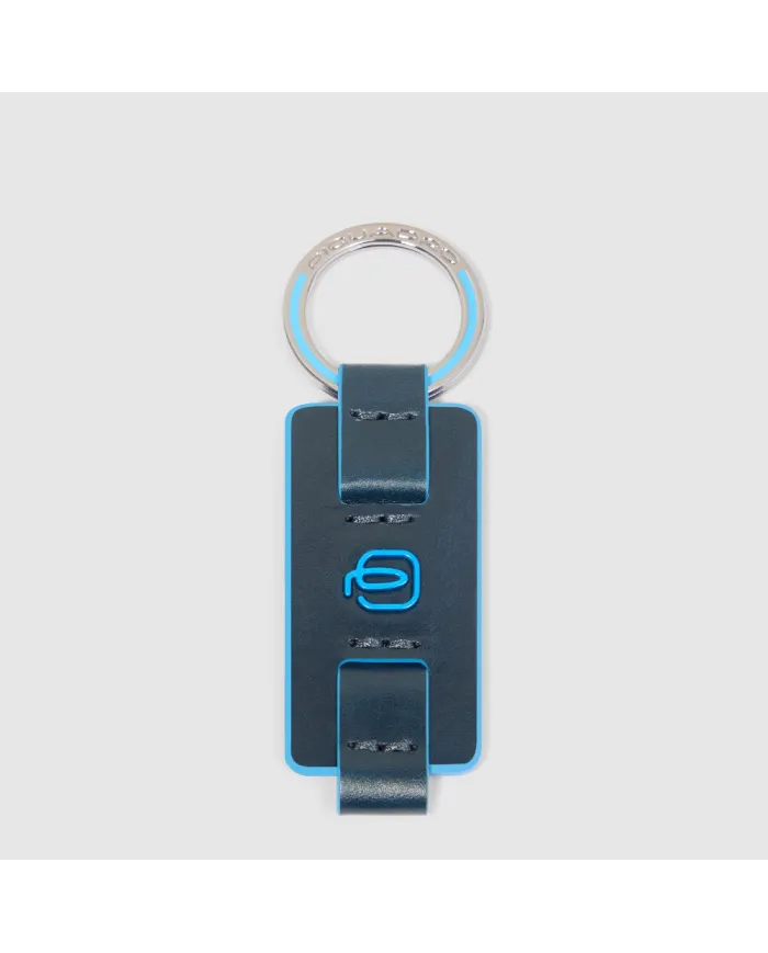 Piquadro Porta chiavi Blue square.