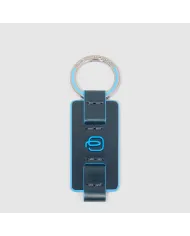 Piquadro Porta chiavi Blue square.