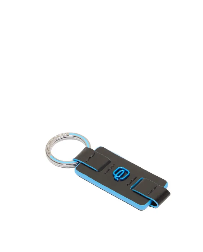 Piquadro Porta chiavi Blue square. Nero