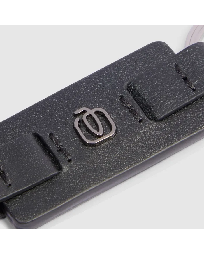 Piquadro Porta chiavi Black square. Nero