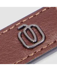 Piquadro Porta chiavi Black square. Cuoio