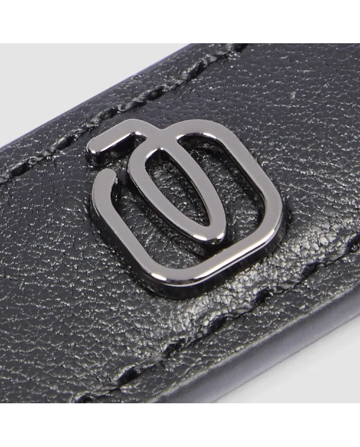 Piquadro Porta chiavi Black square. Nero