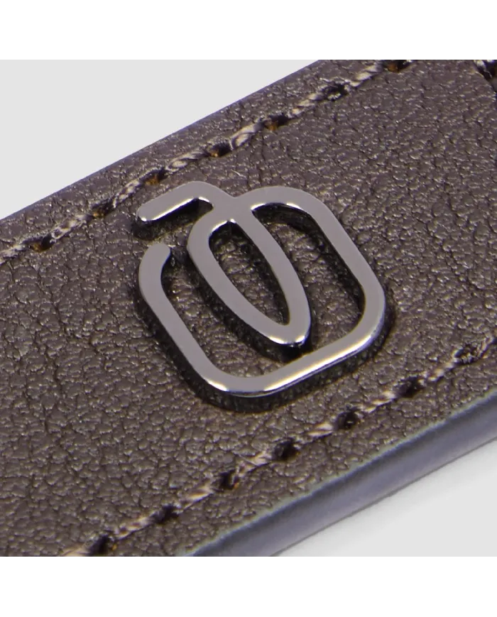 Piquadro Porta chiavi Black square. Testa moro