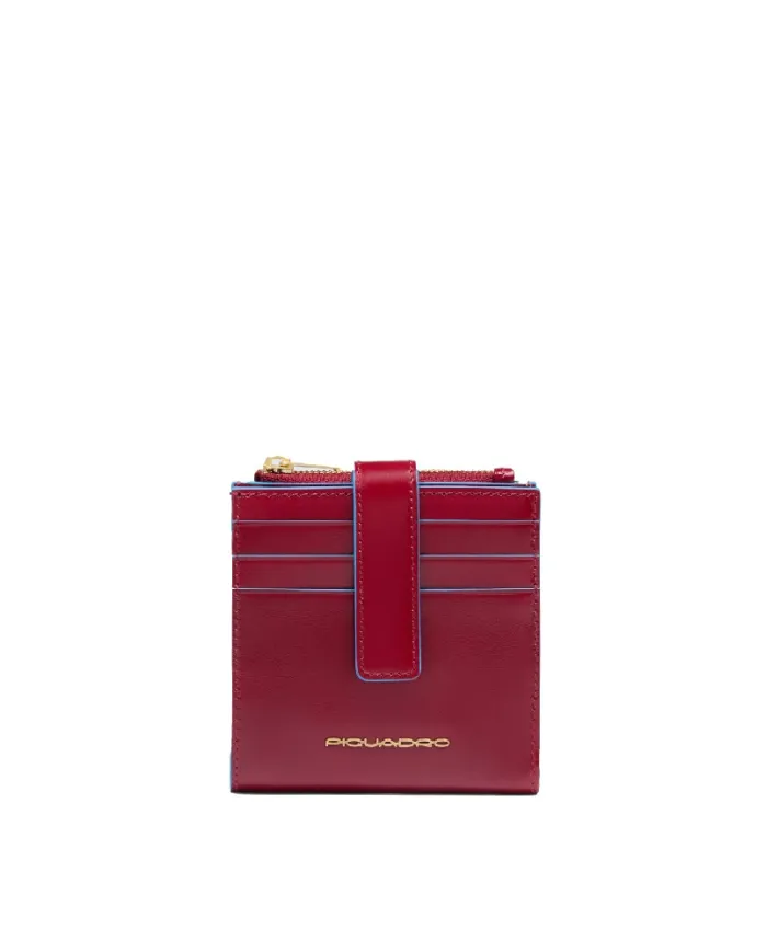 Piquadro Portafoglio piccolo Blue Square Rosso