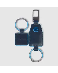 Piquadro Porta chiavi divisibile Blue square.