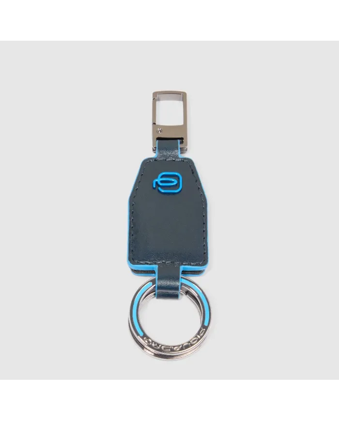 Piquadro Porta chiavi divisibile Blue square.