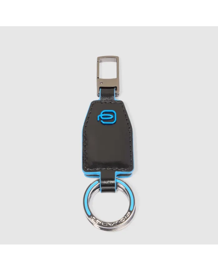Piquadro Porta chiavi divisibile Blue square. Nero