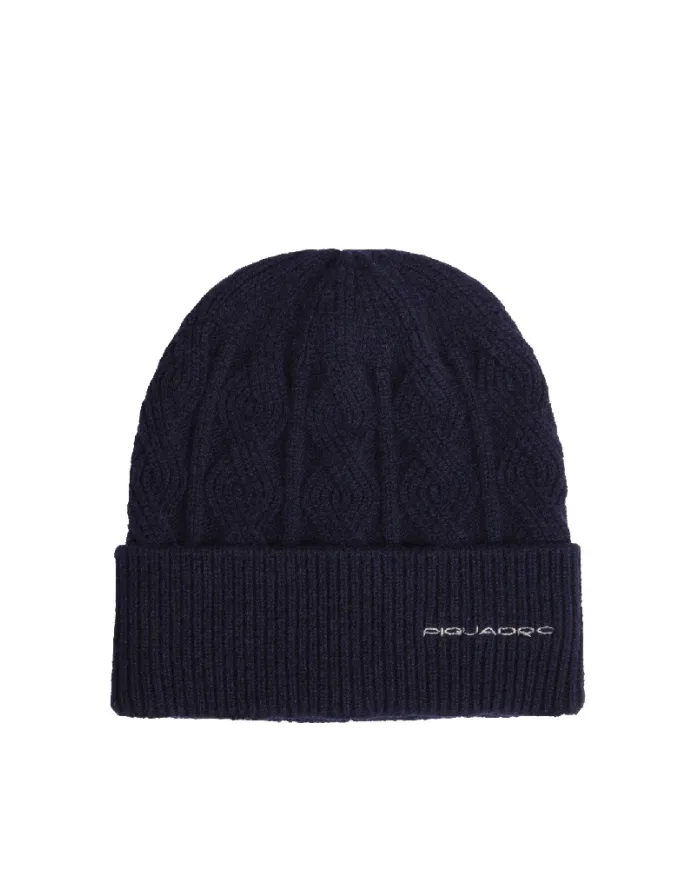 Piquadro Berretto uomo 100% lana Blu