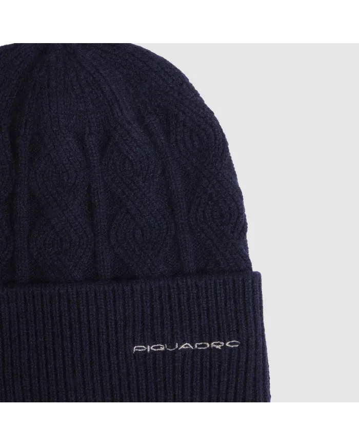 Piquadro Berretto uomo 100% lana Blu