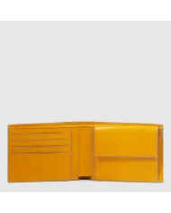 Piquadro Portafoglio uomo in pelle Blue square Giallo