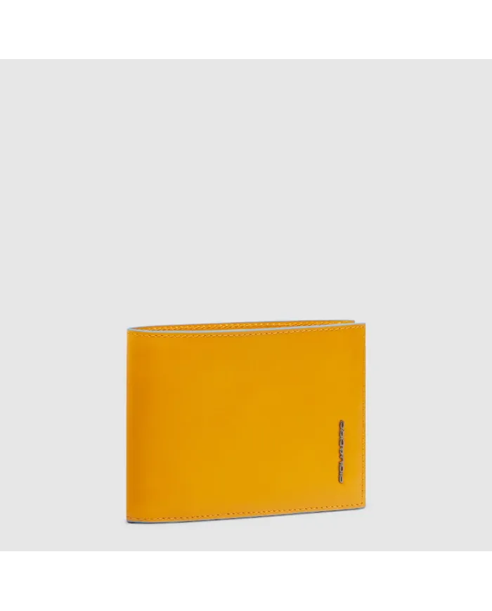 Piquadro Portafoglio uomo in pelle Blue square Giallo