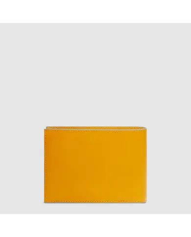 Piquadro Portafoglio uomo in pelle Blue square Giallo