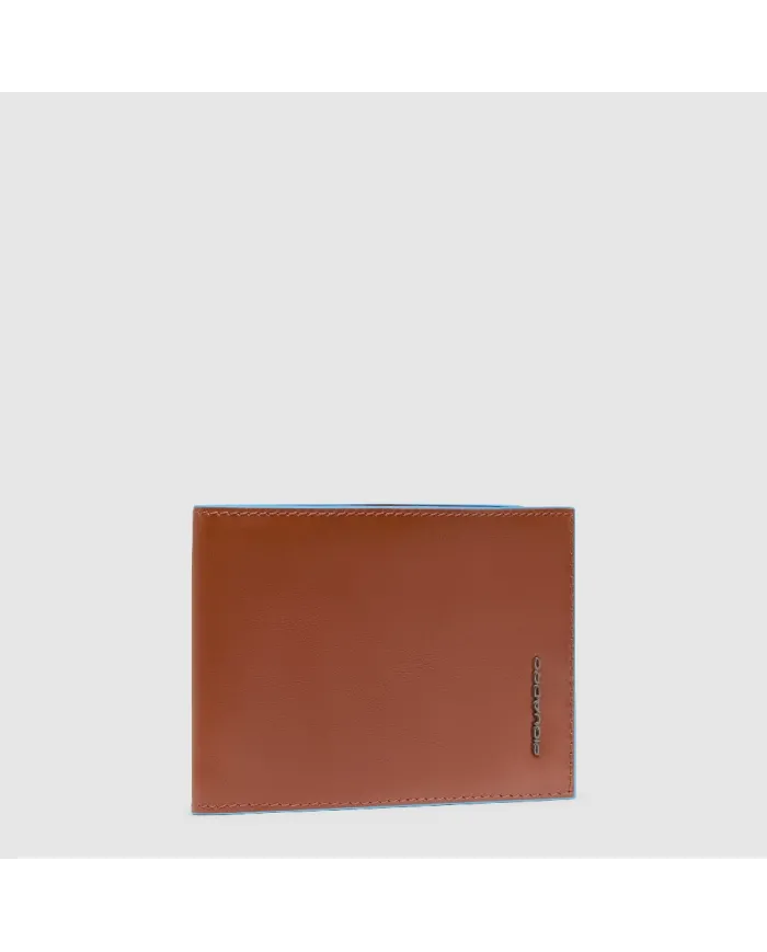 Piquadro Portafoglio uomo in pelle Blue square Marrone