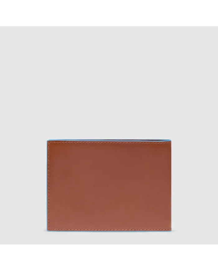 Piquadro Portafoglio uomo in pelle Blue square Marrone