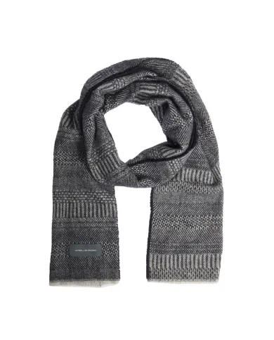 Piquadro Sciarpa uomo 100% lana Blu/Grigio