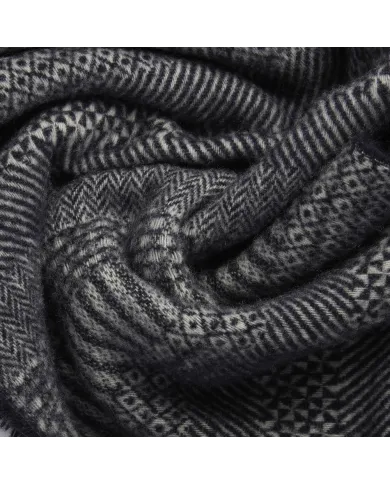 Piquadro Sciarpa uomo 100% lana Blu/Grigio Piquadro Sciarpa uomo 100% lana Blu/Grigio