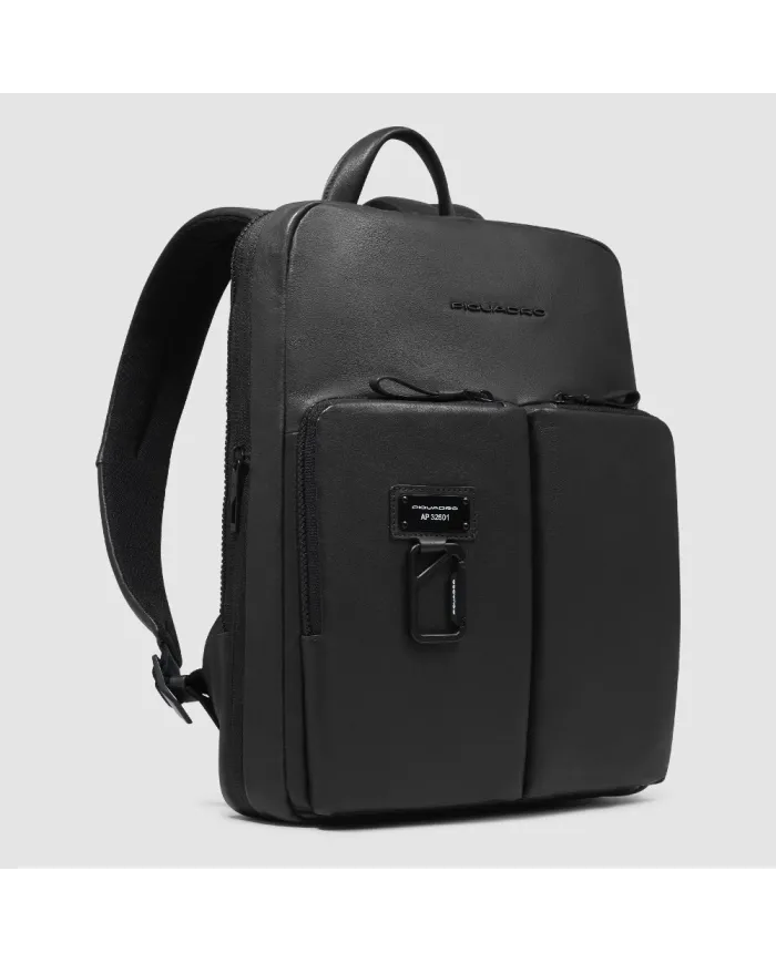 Piquadro Zaino in pelle porta pc 14" Harper Nero Piquadro Zaino in pelle porta pc 14" Harper Nero