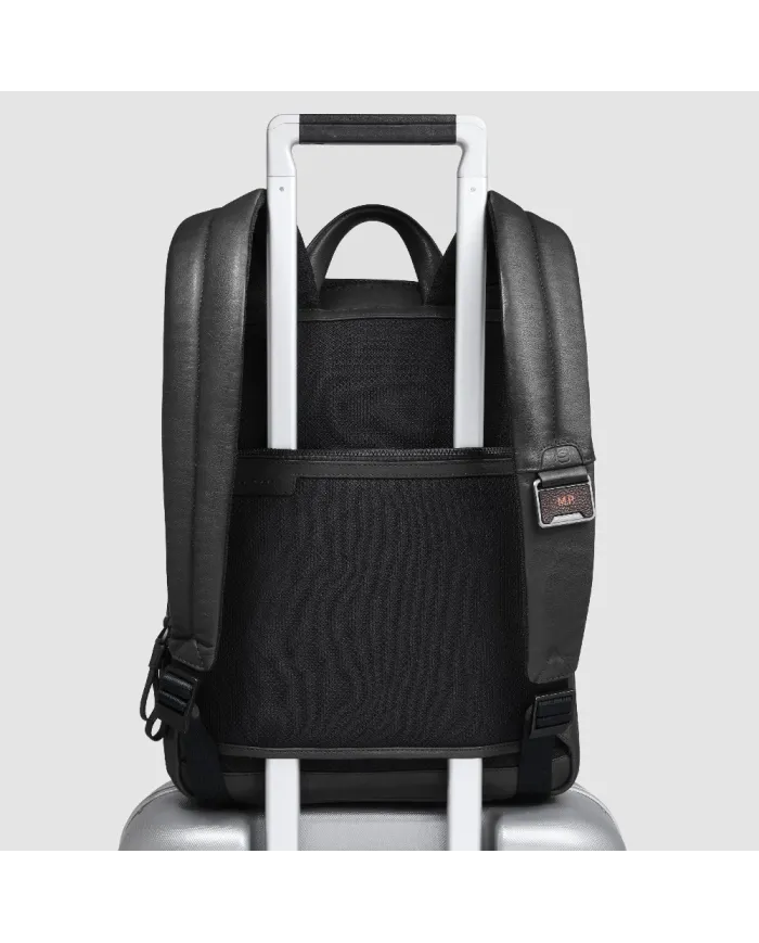 Piquadro Zaino in pelle porta pc 14" Harper Nero Piquadro Zaino in pelle porta pc 14" Harper Nero