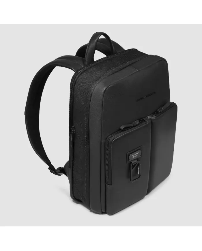 Piquadro Zaino in pelle porta pc 14" Harper Nero Piquadro Zaino in pelle porta pc 14" Harper Nero