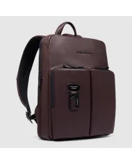 Piquadro Zaino in pelle porta pc 14" Harper Testa moro